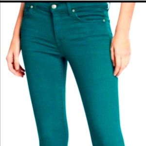 7 for All Mankind teal ankle skinny jeans